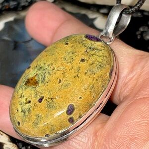 Atlantisite Stichtite Pendant 2”